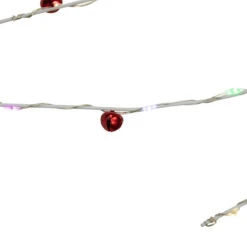 Northlight 6' X 6" Pre-Lit White Christmas Garland With Red Jingle Bells, Multi-Color Lights -Christmas Decor Sale northlight xt93899 04 85886.1697128083