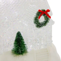 LED Lighted Icy Crystal Glitter Snow Globe Christmas House - 9" -Christmas Decor Sale northlight y92098 2 12086.1661885703