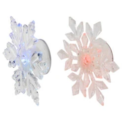 LED Lighted Icy Crystal Snowflake Christmas Window Decorations - 5.5" - Set Of 2 -Christmas Decor Sale northlight y92108 2 updated 28411.1661885676