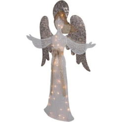 49.25" LED Lighted White And Gold Angel Christmas Decoration 11 49.25" LED Lighted White And Gold Angel Christmas Decoration -Christmas Decor Sale northlight y93942 2 45527.1677147712
