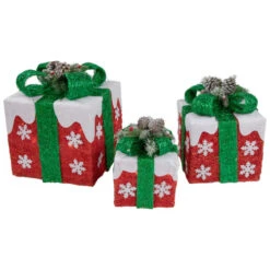 Northlight Set Of 3 Lighted Red With White Snowflakes Gift Boxes Christmas Decorations 12 Northlight Set Of 3 Lighted Red With White Snowflakes Gift Boxes Christmas Decorations -Christmas Decor Sale northlight y93945 1 24314.1701451314