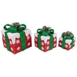 Northlight Set Of 3 Lighted Red With White Snowflakes Gift Boxes Christmas Decorations 11 Northlight Set Of 3 Lighted Red With White Snowflakes Gift Boxes Christmas Decorations -Christmas Decor Sale northlight y93945 2 78089.1668587296