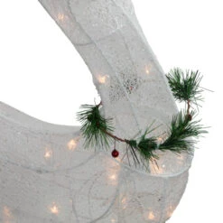 Northlight 51" Lighted White Reindeer With Sleigh Christmas Decoration -Christmas Decor Sale northlight y93946 4 39370.1680285445