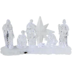 Northlight LED Lighted Nativity Scene Acrylic Christmas Decoration - 12.25" -Christmas Decor Sale northlight y94767 04 15991.1697128081