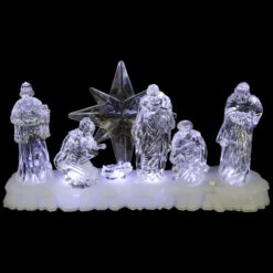 Northlight LED Lighted Nativity Scene Acrylic Christmas Decoration - 12.25" -Christmas Decor Sale northlight y94767 black 67485.1696868291