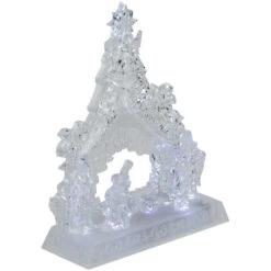Northlight LED Lighted Nativity Scene In Stable Acrylic Christmas Decoration - 10.75" 10 Northlight LED Lighted Nativity Scene In Stable Acrylic Christmas Decoration - 10.75" -Christmas Decor Sale northlight y94768 02 18642.1696522479