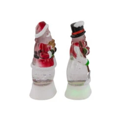 Northlight LED Lighted Color Changing Santa And Snowman Acrylic Christmas Snow Globes - 6.25" - Set Of 2 -Christmas Decor Sale northlight y94769 02 96422.1697560212