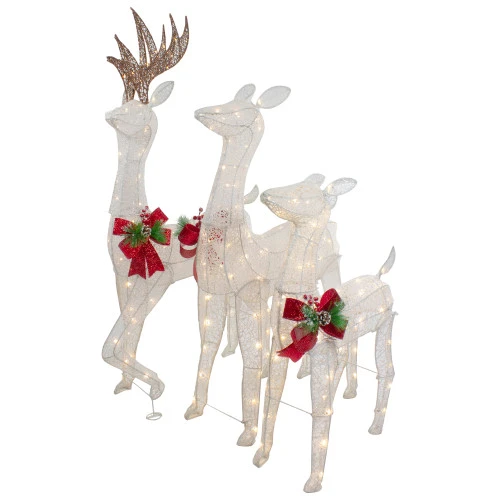 Northlight LED Lighted Reindeer Family Outdoor Christmas Decorations - Warm White - Set Of 3 6 Northlight LED Lighted Reindeer Family Outdoor Christmas Decorations - Warm White - Set Of 3 - Image 4