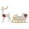 Northlight 48" LED Lighted Glitter Reindeer With Sleigh Outdoor Christmas Decoration -Christmas Decor Sale northlight ye92351 94823.1665611636