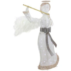 36" LED Lighted Lace Angel With Flute Outdoor Christmas Decoration -Christmas Decor Sale northlight ye92352 1 74085.1665611637