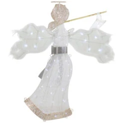 36" LED Lighted Lace Angel With Flute Outdoor Christmas Decoration -Christmas Decor Sale northlight ye92352 2 15124.1665611637