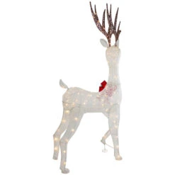 Northlight 60" LED Lighted Glitter Reindeer With Red Bow Outdoor Christmas Decoration -Christmas Decor Sale northlight ye92354 2 02531.1665610752