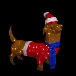 Northlight 26" LED Lighted Dachshund Dog Outdoor Christmas Decoration -Christmas Decor Sale northlight ye92364 onblack 34888.1646269151