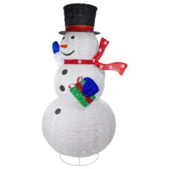 Northlight LED Lighted Iridescent Twinkling Snowman Outdoor Christmas Decoration - 71" -Christmas Decor Sale northlight ye92365 3 18587.1646269136