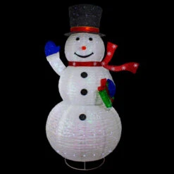Northlight LED Lighted Iridescent Twinkling Snowman Outdoor Christmas Decoration - 71" -Christmas Decor Sale northlight ye92365 onblack 77266.1646269135