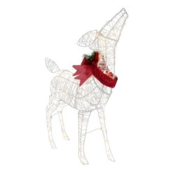 Northlight 35" LED Lighted Standing Reindeer With Bow Outdoor Christmas Decoration -Christmas Decor Sale northlight ye92371 2 40045.1702056330