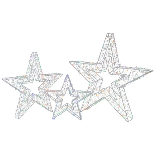 Northlight LED Lighted Multi-Function Outdoor Christmas Stars - 23" - Multicolor - Set Of 3 6 Northlight LED Lighted Multi-Function Outdoor Christmas Stars - 23" - Multicolor - Set Of 3 - Image 4