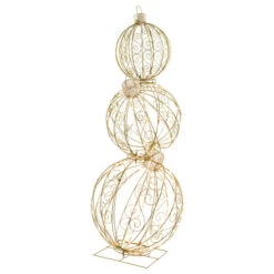 Northlight Open Design Stacked Christmas Ornaments Outdoor Decoration - 51" - Gold - Warm White -Christmas Decor Sale northlight ye93928 2 06277.1702056331