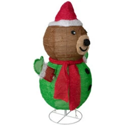 25" Pop-up Bear Wearing Santa Hat Outdoor Christmas Decoration -Christmas Decor Sale northlight ye93930 2 33633.1701796974
