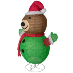 25" Pop-up Bear Wearing Santa Hat Outdoor Christmas Decoration -Christmas Decor Sale northlight ye93930 3 45252.1661968472