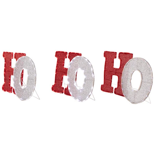 Northlight LED Lighted "Ho Ho Ho" Outdoor Christmas Decoration - 76.75" - Red And White Lights 7 Northlight LED Lighted "Ho Ho Ho" Outdoor Christmas Decoration - 76.75" - Red And White Lights - Image 5