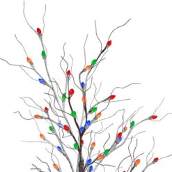 Northlight 6' Brown LED Lighted Frosted Christmas Twig Tree - Multi-Color Lights -Christmas Decor Sale northlight ye94936 03 05925.1696435989