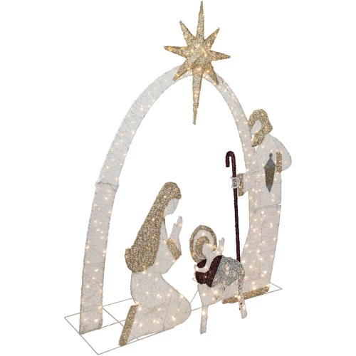 Northlight 41" LED Lighted Holy Family Nativity Scene Outdoor Christmas Decoration 5 Northlight 41" LED Lighted Holy Family Nativity Scene Outdoor Christmas Decoration - Image 3