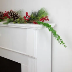 Northlight Berry Pine And Eucalyptus Artificial Christmas Garland - 5' X 10" - Unlit -Christmas Decor Sale northlight yk87867 style 1 18321.1710185235