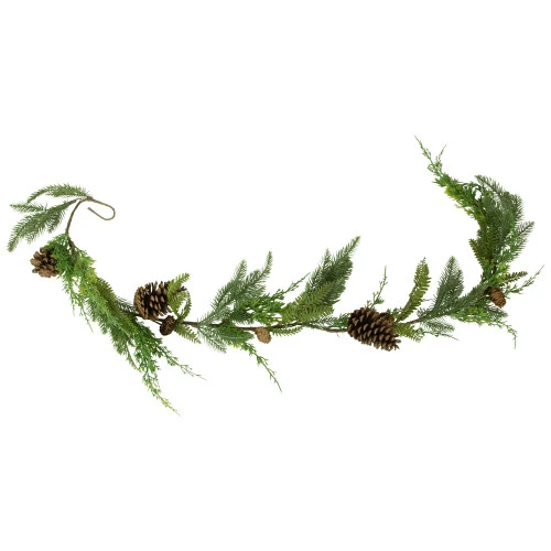 Northlight 5' Assorted Pine And Pinecone Artificial Christmas Garland, Unlit 3 Northlight 5' Assorted Pine And Pinecone Artificial Christmas Garland, Unlit