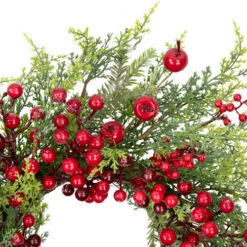 Northlight Frosted Berry And Crabapple Artificial Cedar And Pine Christmas Wreath - 24" - Unlit -Christmas Decor Sale northlight yk95972 02 62963.1709061159