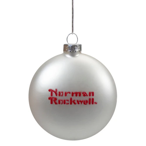 Northlight 3" Norman Rockwell 'Santa And His Helpers' Glass Christmas Disc Ornament 5 Northlight 3" Norman Rockwell 'Santa And His Helpers' Glass Christmas Disc Ornament - Image 3