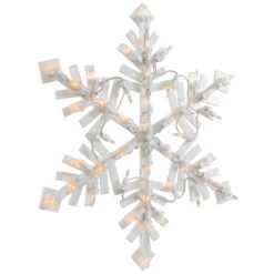 Northlight 15.5" White Lighted Snowflake Christmas Outdoor Window Silhouette -Christmas Decor Sale northlight ys27519 02 01639.1698958400