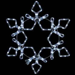 Northlight LED Rope Light Snowflake Commercial Christmas Decoration - 5' - Pure White Lights