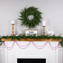 Northlight 15' Shiny Metallic Pink Beaded Christmas Garland, Unlit 9 Northlight 15' Shiny Metallic Pink Beaded Christmas Garland, Unlit -Christmas Decor Sale northlight ys28271 pink styled20on20fireplace 80781.1686143936