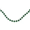 Northlight 15' Shiny Metallic Green Beaded Christmas Garland - Unlit