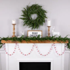 Northlight 9' Red And White Peppermint Candy Beaded Christmas Garland, Unlit 10 Northlight 9' Red And White Peppermint Candy Beaded Christmas Garland, Unlit -Christmas Decor Sale northlight ys28298 styled20on20fireplace 42056.1686143934