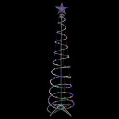 Northlight LED Lighted Spiral Cone Tree Outdoor Christmas Decoration - 6' - Multi Lights -Christmas Decor Sale northlight ys92334 large sample 2 03845.1637845628