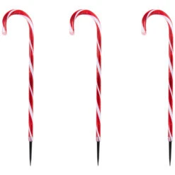 Northlight Set Of 8 LED Red And White Candy Cane Pathway Markers 28" -Christmas Decor Sale northlight ys99369 2 76686.1686230519
