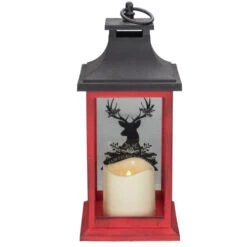 Northlight LED Candle With Deer "Merry Christmas" Lantern - 12" - Red And Black 9 Northlight LED Candle With Deer "Merry Christmas" Lantern - 12" - Red And Black -Christmas Decor Sale northlight yw90664 3 sample 61472.1603850562