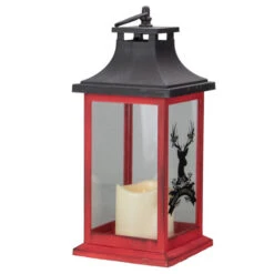 Northlight LED Candle With Deer "Merry Christmas" Lantern - 12" - Red And Black 10 Northlight LED Candle With Deer "Merry Christmas" Lantern - 12" - Red And Black -Christmas Decor Sale northlight yw90664 4 sample 10624.1603850562