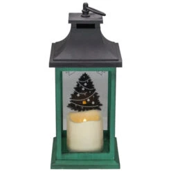 Northlight LED Candle With Christmas Tree Lantern - 12" - Green And Black 9 Northlight LED Candle With Christmas Tree Lantern - 12" - Green And Black -Christmas Decor Sale northlight yw90665 2 11143.1603850518