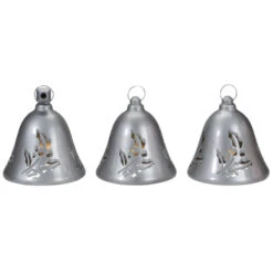 Northlight Lighted Musical Bells Christmas Decorations - 6.5" - Silver - Warm White - Set Of 3 -Christmas Decor Sale northlight yw91560 3 05327.1665611934
