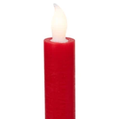 Northlight LED Flickering Flameless Taper Christmas Candles - 9.75" - Red - Set Of 4 -Christmas Decor Sale northlight yw95062 03 25794.1697473594