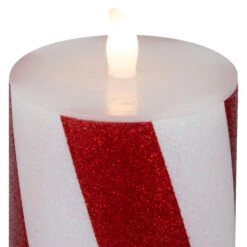 Northlight LED Flameless Flickering Candy Cane Wax Pillar Christmas Candles - 6" - Set Of 3 12 Northlight LED Flameless Flickering Candy Cane Wax Pillar Christmas Candles - 6" - Set Of 3 -Christmas Decor Sale northlight yw95073 03 17457.1697473594
