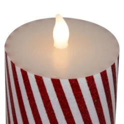 Northlight LED Flickering Flameless Candy Cane Striped Christmas Wax Pillar Candles - 6" - Set Of 3 -Christmas Decor Sale northlight yw95074 04 51374.1697214332