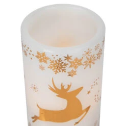 Northlight LED Reindeer Flameless Flickering Wax Pillar Christmas Candles - 6" - Set Of 3 15 Northlight LED Reindeer Flameless Flickering Wax Pillar Christmas Candles - 6" - Set Of 3 -Christmas Decor Sale northlight yw95076 05 91825.1697214362