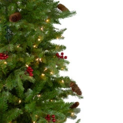 Northlight Real Touch™? Pre-Lit Medium Mixed Winter Berry Pine Artificial Christmas Tree - 6.5' - Clear Lights -Christmas Decor Sale northlight z27676 1 89152.1588397345