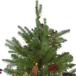 Northlight Real Touch™? Pre-Lit Medium Mixed Winter Berry Pine Artificial Christmas Tree - 6.5' - Clear Lights -Christmas Decor Sale northlight z27676 2 95260.1588397344