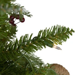 Northlight Real Touch™? Pre-Lit Medium Mixed Winter Berry Pine Artificial Christmas Tree - 6.5' - Clear Lights -Christmas Decor Sale northlight z27676 3 57573.1588397345