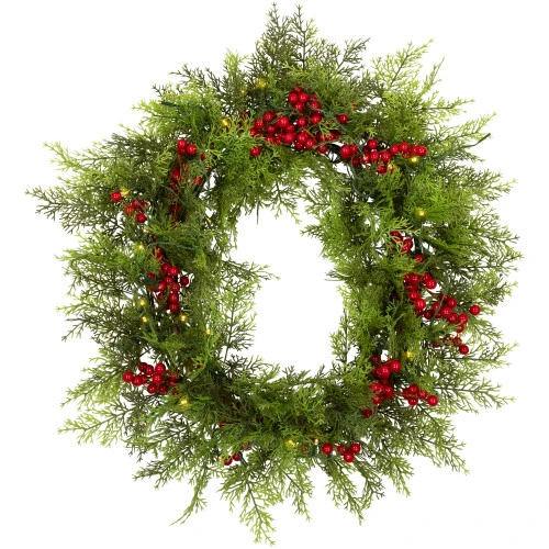 Northlight Lighted Artificial Cedar "JOY" Christmas Decoration - 24" - Warm White LED Lights 6 Northlight Lighted Artificial Cedar "JOY" Christmas Decoration - 24" - Warm White LED Lights - Image 4